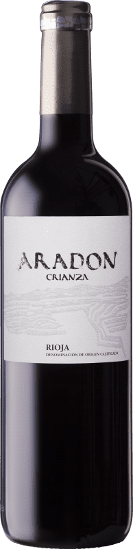 12,95 € Envoi gratuit | Vin rouge Aradón Crianza D.O.Ca. Rioja La Rioja Espagne Tempranillo, Grenache, Mazuelo, Carignan Bouteille 75 cl