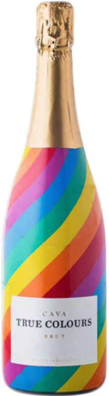 9,95 € Бесплатная доставка | Белое игристое Vinoterra True Colours брют Молодой D.O. Cava Каталония Испания Macabeo, Xarel·lo, Chardonnay, Parellada бутылка 75 cl