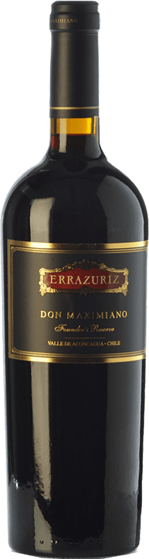 117,95 € Бесплатная доставка | Красное вино Viña Errazuriz Don Maximiano Чили Merlot — Мерло, Cabernet Sauvignon — Каберне Совиньон, Cabernet Franc — Каберне Фран, Petit Verdot, Carmenère — Карменер Бутылка 75 cl
