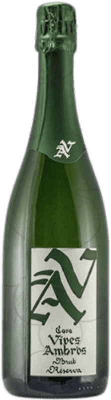 9,95 € Envio grátis | Espumante branco Vives Ambròs Brut Reserva D.O. Cava Catalunha Espanha Macabeo, Xarel·lo, Parellada Garrafa 75 cl