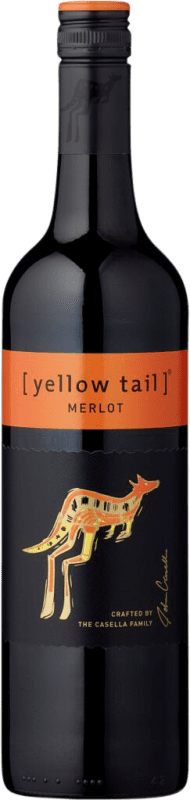 8,95 € Kostenloser Versand | Rotwein Yellow Tail Australien Merlot Flasche 75 cl