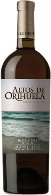 12,95 € Envío gratis | Vino blanco Mateo Altos de Orihuela Blanco sobre Lías D.O. Alicante Comunidad Valenciana España Verdil, Merseguera Botella 75 cl