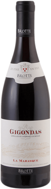 52,95 € Бесплатная доставка | Красное вино Brotte La Marasque A.O.C. Gigondas Прованс Франция Syrah, Grenache бутылка 75 cl