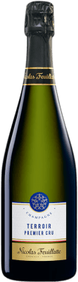 58,95 € Бесплатная доставка | Белое игристое Nicolas Feuillatte Terroir Premier Cru A.O.C. Champagne шампанское Франция Pinot Black, Chardonnay, Pinot Meunier бутылка 75 cl