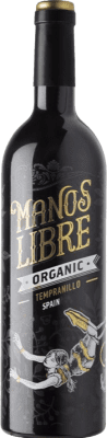 赤ワイン Hammeken Manos Libre Organic 若い I.G.P. Vino de la Tierra de Castilla カスティーリャ・ラ・マンチャ スペイン Tempranillo ボトル 75 cl