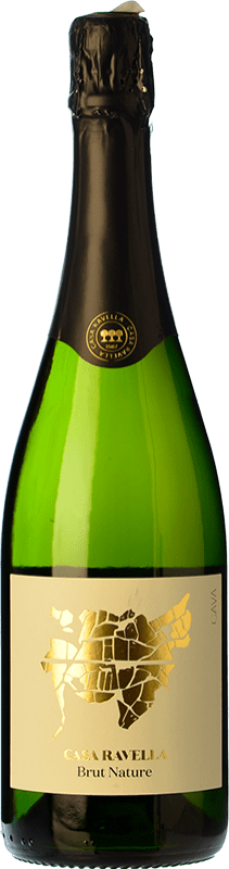 13,95 € 送料無料 | 白スパークリングワイン Casa Ravella ブルットの自然 D.O. Cava カタロニア スペイン Xarel·lo, Chardonnay, Parellada ボトル 75 cl