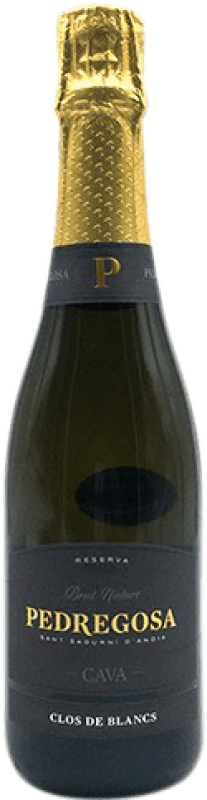 8,95 € Envio grátis | Espumante Branco Pedregosa Clos Brut Nature — Bruto Natural Reserva D.O. Cava Catalunha Espanha Macabeo, Xarel·lo, Parellada Meia Garrafa 37 cl