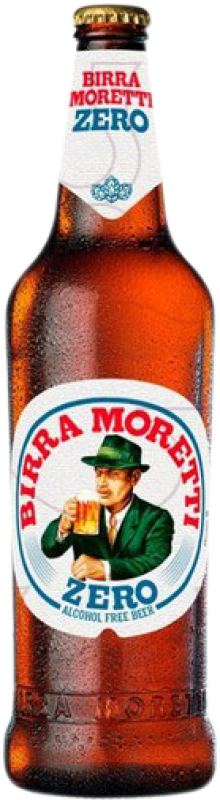 1,95 € Envio grátis | Cerveja Birra Moretti Zero Itália Garrafa Terço 33 cl Sem Álcool