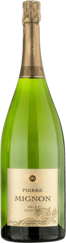 353,95 € Free Shipping | White Sparkling Wine Pierre Mignon Brut Prestige Grand Reserve — Long Barrel-Aged A.O.C. Champagne Champagne France Pinot Noir, Chardonnay, Pinot Meunier Jéroboam-Double Magnum Bottle 3 L