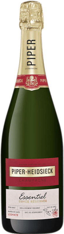 64,95 € Envio grátis | Espumante Branco Piper-Heidsieck Essentiel Brut — Bruto Cuvée Grande Reserva A.O.C. Champagne Champagne França Pinot Noir, Chardonnay, Pinot Meunier 75 cl