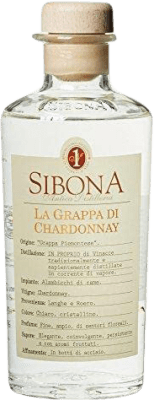 31,95 € Envio grátis | Aguardente Grappa Sibona Itália Chardonnay Garrafa Medium 50 cl