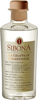 35,95 € Envio grátis | Aguardente Grappa Sibona Itália Chardonnay Garrafa Medium 50 cl