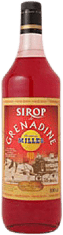 9,95 € Envío gratis | Schnapp Millàs Sirop de Grenadine Francia Botella 1 L Sin Alcohol