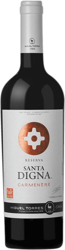 103,95 € Envío gratis | Vino tinto Miguel Torres Santa Digna Crianza I.G. Valle Central Valle Central Chile Carmenère Botella 75 cl