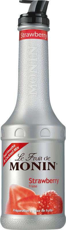 25,95 € Envio grátis | Schnapp Monin Puré Fresa Strawberry França Garrafa 1 L Sem Álcool