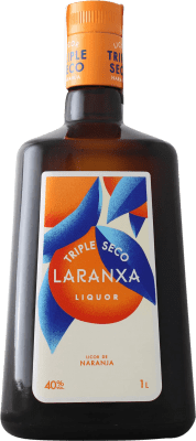 14,95 € Envío gratis | Triple Seco Laranxa Licor de Naranja España Botella 1 L