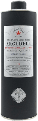 44,95 € Бесплатная доставка | Оливковое масло Mas Auró Virgen Extra Ecológico Organic D.O. Empordà Каталония Испания Argudell бутылка 1 L