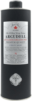 45,95 € Free Shipping | Olive Oil Mas Auró EVOO Extra Virgin D.O. Empordà Catalonia Spain Argudell Organic — Eco Medium Can 1 L
