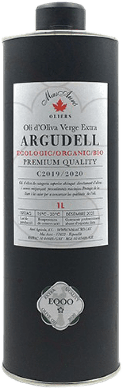 44,95 € 免费送货 | 橄榄油 Mas Auró Virgen Extra Ecológico Organic D.O. Empordà 加泰罗尼亚 西班牙 Argudell 瓶子 1 L