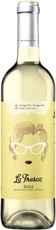 8,95 € Бесплатная доставка | Белое вино Siete Pasos La Fresca D.O.Ca. Rioja Ла-Риоха Испания Viura бутылка 75 cl