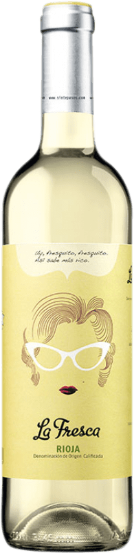 8,95 € Envio grátis | Vinho branco Siete Pasos La Fresca D.O.Ca. Rioja La Rioja Espanha Viura Garrafa 75 cl