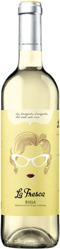 9,95 € Envío gratis | Vino blanco Siete Pasos La Fresca D.O.Ca. Rioja La Rioja España Viura Botella 75 cl