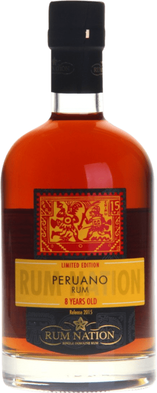 31,95 € Бесплатная доставка | Ром Rum Nation Peruano Extra Añejo Перу 8 Лет бутылка 70 cl