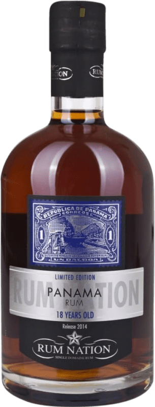 93,95 € Envío gratis | Ron Rum Nation Panama Extra Añejo Panamá 18 Años Botella 70 cl