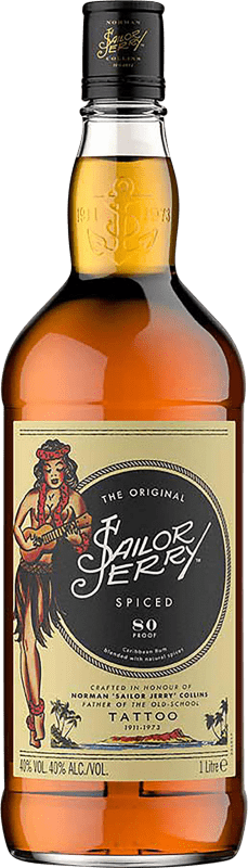 31,95 € Kostenloser Versand | Rum Sailor Jerry Rum Spiced Rum Großbritannien Flasche 1 L