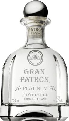 276,95 € 免费送货 | 龙舌兰酒 Patrón Gran Patrón Platinum — 铂金版, Blanco — 白色的 墨西哥 70 cl
