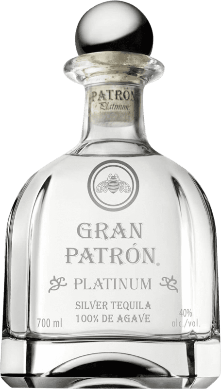 224,95 € 免费送货 | 龙舌兰 Patrón Gran Patrón Platinum Blanco 墨西哥 瓶子 70 cl