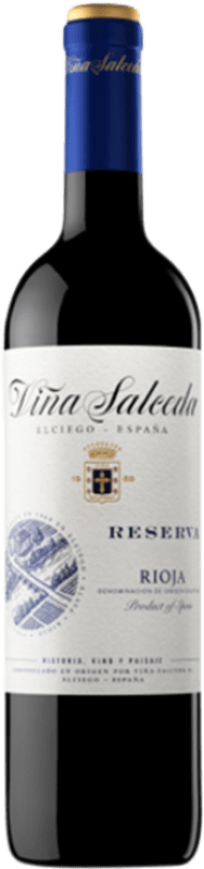 13,95 € Envío gratis | Vino tinto Viña Salceda Reserva D.O.Ca. Rioja La Rioja España Tempranillo, Graciano Botella 75 cl