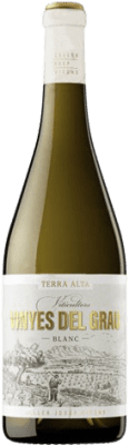 9,95 € Spedizione Gratuita | Vino bianco Josep Vicens Vinyes del Grau Blanco Giovane D.O. Terra Alta Catalogna Spagna Macabeo Bottiglia 75 cl