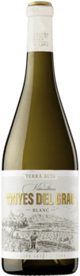 7,95 € Envío gratis | Vino blanco Josep Vicens Vinyes del Grau Blanco Joven D.O. Terra Alta Cataluña España Macabeo Botella 75 cl