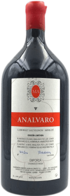 288,95 € 免费送货 | 红葡萄酒 Analvaro D.O. Empordà 加泰罗尼亚 西班牙 Merlot — 梅洛, Cabernet Sauvignon — 赤霞珠 双大瓶 — Jeroboam-Double Magnum 3 L