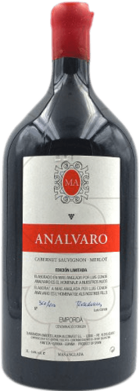 275,95 € 免费送货 | 红酒 Analvaro D.O. Empordà 加泰罗尼亚 西班牙 Merlot, Cabernet Sauvignon 瓶子 Jéroboam-双Magnum 3 L