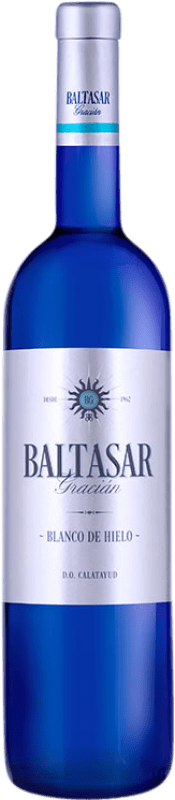 8,95 € Free Shipping | White wine San Alejandro Baltasar Gracian Blanco de Hielo Young D.O. Calatayud Aragon Spain Macabeo Bottle 75 cl