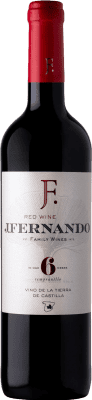 6,95 € Envio grátis | Vinho Tinto J. Fernando Finca Venta de Don Quijote 6 Meses Carvalho I.G.P. Vino de la Tierra de Castilla Castilla la Mancha y Madrid Espanha Tempranillo 75 cl