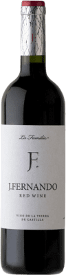 6,95 € Free Shipping | Red wine J. Fernando Finca Venta de Don Quijote La Familia Young I.G.P. Vino de la Tierra de Castilla Castilla la Mancha y Madrid Spain Tempranillo, Grenache, Cabernet Sauvignon Bottle 75 cl