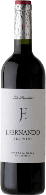 6,95 € Envío gratis | Vino tinto J. Fernando Finca Venta de Don Quijote La Familia Joven I.G.P. Vino de la Tierra de Castilla Castilla la Mancha y Madrid España Tempranillo, Garnacha, Cabernet Sauvignon Botella 75 cl