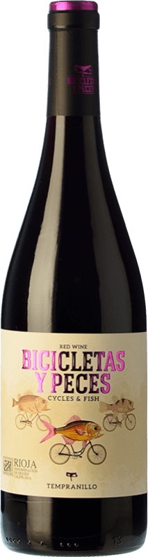 12,95 € Free Shipping | Red wine Family Owned Bicicletas y Peces Young D.O.Ca. Rioja The Rioja Spain Tempranillo Bottle 75 cl