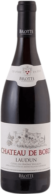 24,95 € Envio grátis | Vinho tinto Brotte Laudun A.O.C. Côtes du Rhône Villages Rhône França Syrah, Grenache, Viognier Garrafa 75 cl