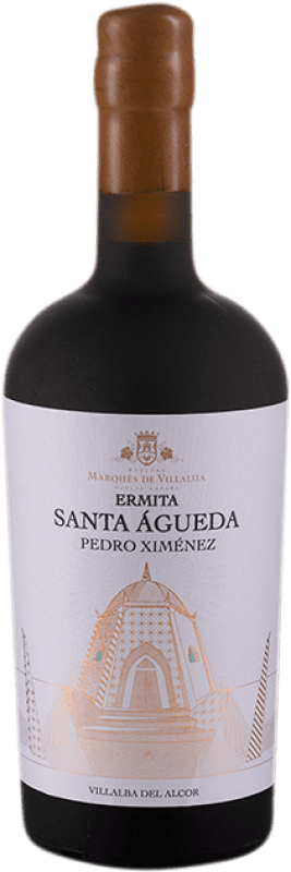 39,95 € 免费送货 | 甜酒 Marqués de Villalúa Ermita Santa Águeda P.X. D.O. Condado de Huelva 安达卢西亚 西班牙 Pedro Ximénez 瓶子 Medium 50 cl