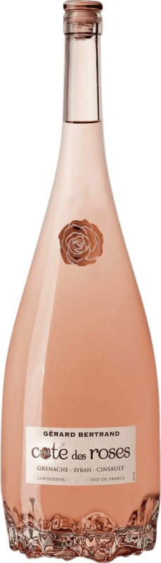 33,95 € Envio grátis | Vinho Rosé Gérard Bertrand Cöte des Roses Jovem I.G.P. Vin de Pays Languedoc Languedoc França Syrah, Garnacha — Grenache, Cinsault Garrafa Magnum 1,5 L