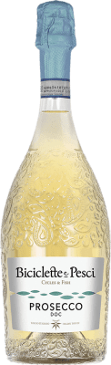 12,95 € 送料無料 | 白のスパークリングワイン Family Owned Biciclette e Pesci Seco — 辛口 D.O.C. Prosecco イタリア Glera — グレラ 75 cl