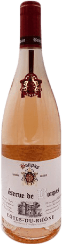 13,95 € Free Shipping | Rosé wine Bonpas Rosado Young A.O.C. Côtes du Rhône Rhône France Syrah, Grenache, Monastrell, Mazuelo, Carignan Bottle 75 cl