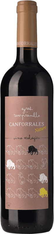 6,95 € Free Shipping | Red wine Campos Reales Canforrales Nature Young I.G.P. Vino de la Tierra de Castilla Castilla la Mancha y Madrid Spain Tempranillo, Syrah Bottle 75 cl