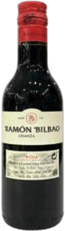 3,95 € Free Shipping | Red wine Ramón Bilbao Aged D.O.Ca. Rioja The Rioja Spain Tempranillo Small Bottle 18 cl