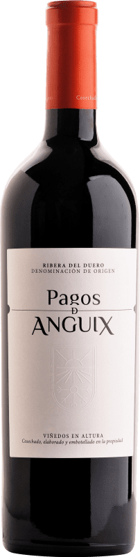 27,95 € Spedizione Gratuita | Vino rosso Pagos de Anguix 10 Meses Barrica D.O. Ribera del Duero Castilla y León Spagna Tempranillo Bottiglia 75 cl