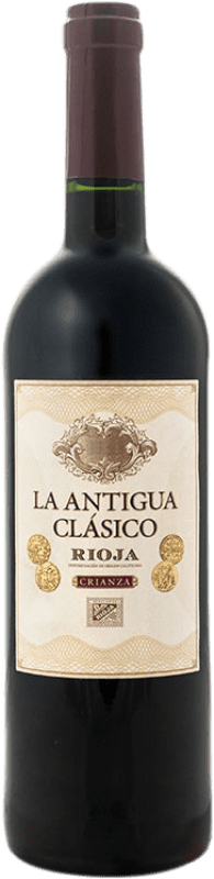 12,95 € Envoi gratuit | Vin rouge Vinos del Atlántico La Antigua Clásico Crianza D.O.Ca. Rioja La Rioja Espagne Tempranillo, Grenache, Graciano Bouteille 75 cl